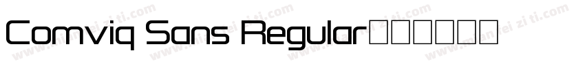 Comviq Sans Regular字体转换
